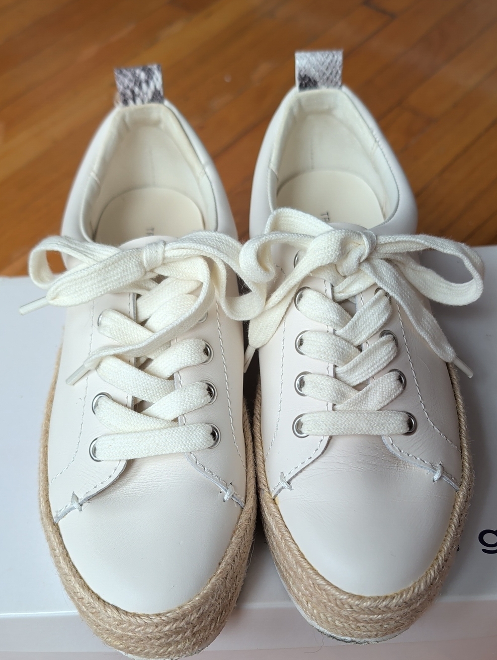 Treasure & Bond Cream Espadrille Platform Sneakers